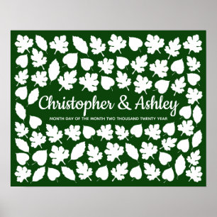 Alternative Gästebuch für Herbsthochzeit 75 Gäste 