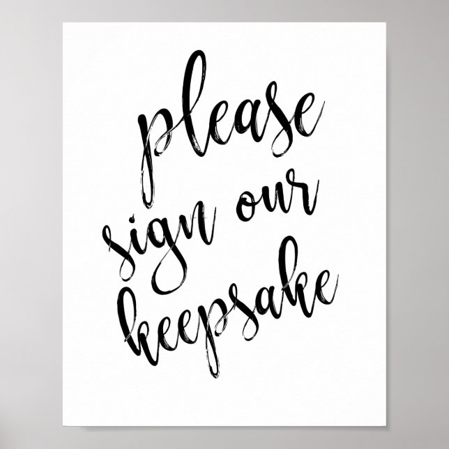 Alternative Gästebuch Schwarz und Weiß 8x10 Zeiche (Vorne)