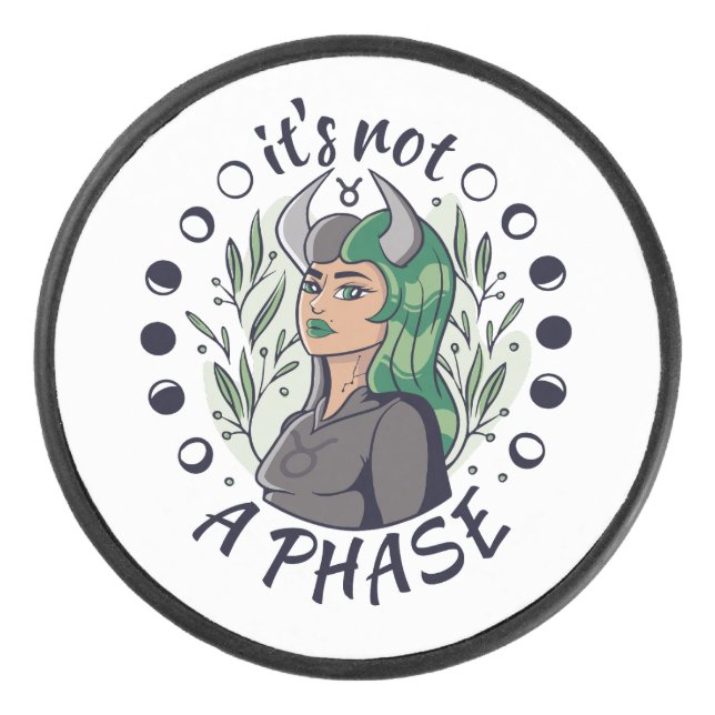 Alternative Gothic Girl Art ist keine Phase Eishockey Puck (Vorderseite)
