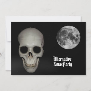 Alternative Gothic Skull Weihnachten Einladung