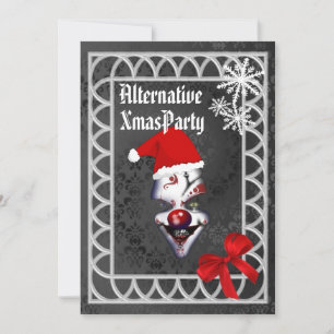 Alternative Gothic Weihnachten Einladung