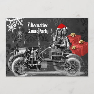 Alternative gotische SteampunkWeihnachten Einladung