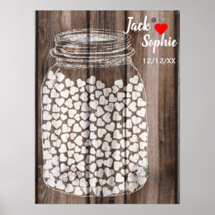 Alternative Hochzeitsbuch Mason Holz 150 Poster