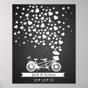 Alternative Hochzeitsreisebuch Tandemchalkboard Poster