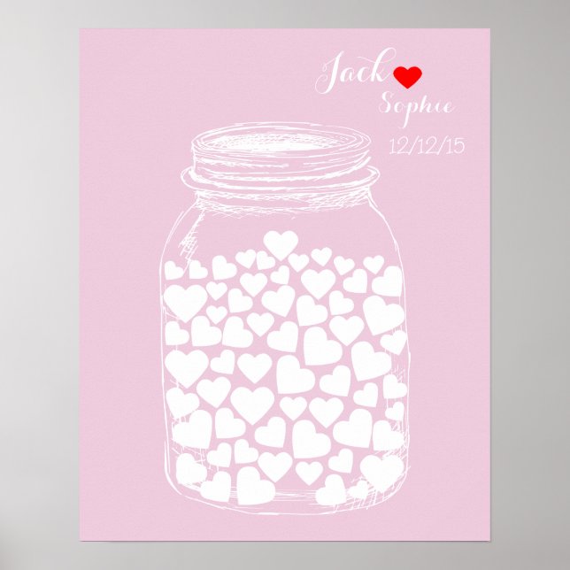 Alternative Hochzeitsreisebuchsmason mit individue Poster (Vorne)