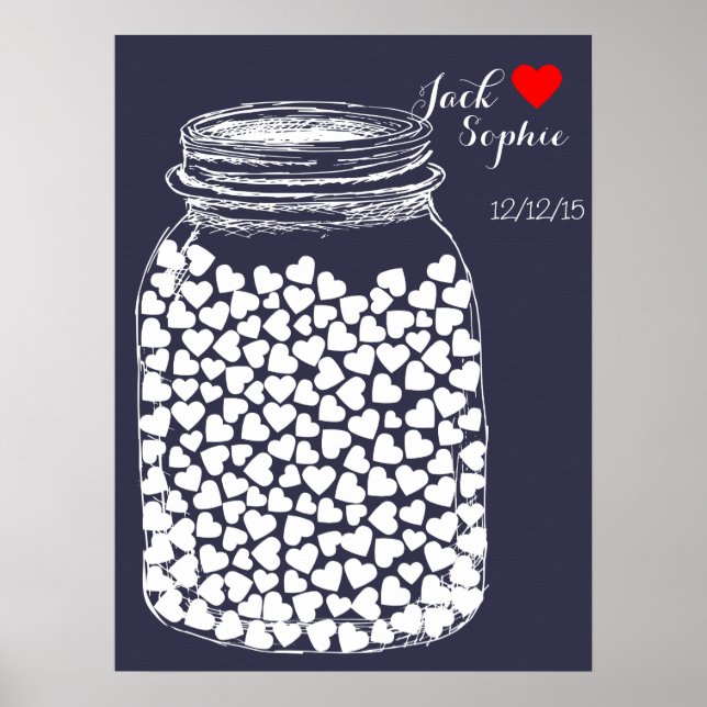 Alternative Hochzeitstorch Mason Chalk 150 Poster (Vorne)