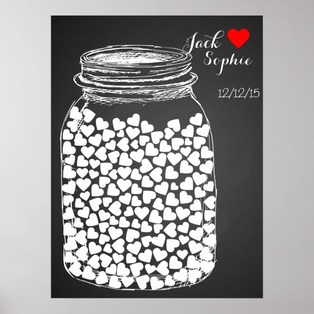 Alternative Hochzeitstorch Mason Chalk 150 Poster (Vorne)