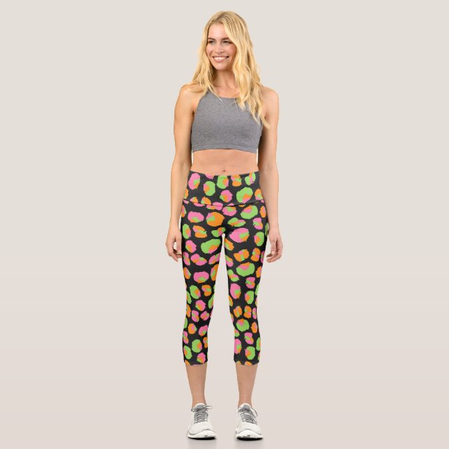 Alternative Leopard-Printwerbung Capri Leggings (Vorderseite)