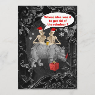 Alternative lustige gotische Weihnachten Einladung
