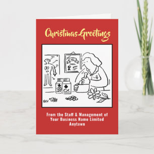 Alternative Medizin oder homöopathische Weihnachts Feiertagskarte