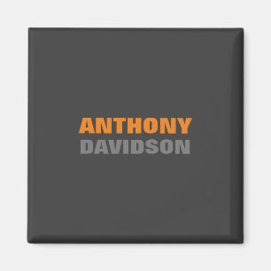 Alternative perfekte Größe Grau Orange fett Text Magnet