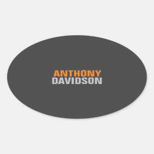 Alternative Perfekter Süßer Grauer Fetter Text Ovaler Aufkleber