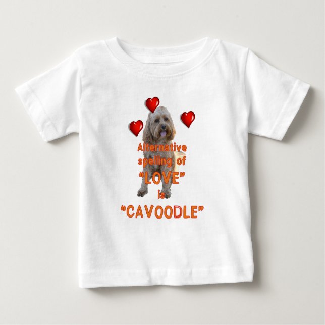 alternative Rechtschreibung der LIEBE ist CAVOODLE Baby T-shirt (Vorderseite)