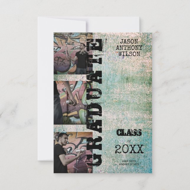 Alternative Three Photos Graduation Grunge Texture (Vorderseite)