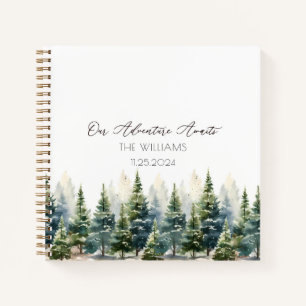 Alternative Wedding Guest Green Book Pine Trees Notizbuch
