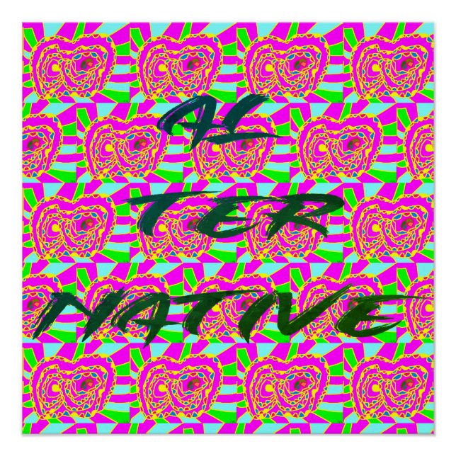 ALTERNATIVE WÖRTER MIT KUNST POSTER (Vorderseite)