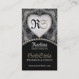 Alternativer Gothic Dark Events & Hochzeitsplaner Visitenkarte