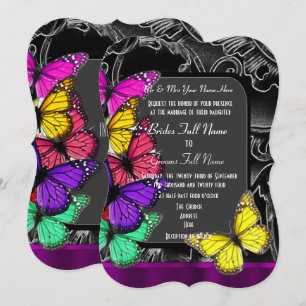 alternativer gotischer Schmetterling Einladung