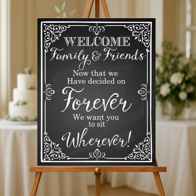 Alternatives Hochzeitssitzschild Chalkboard Poster (Von Creator hochgeladen)