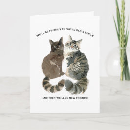 Alternder Humor für Katzen liebende Freunde Ehefra Karte