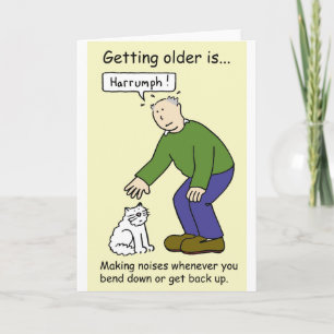 Alternder Spaß für Ihm Cartoon. Karte