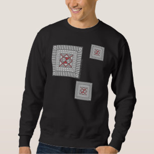 Alternierendes geometrisches dunkles Herrenhemd Sweatshirt