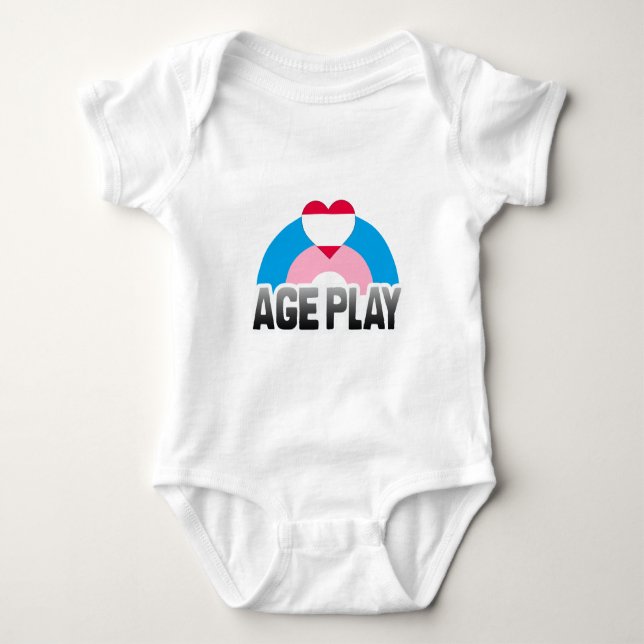 ALTERS-SPIEL-REGENBOGEN BABY STRAMPLER (Vorderseite)