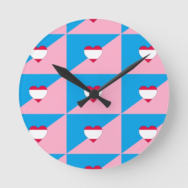 ALTERS-SPIEL-STOLZ-FLAGGE RUNDE WANDUHR (Vorderseite)