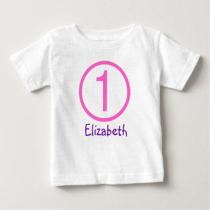 Alters-und Namen-kundengerechtes 1. Baby T-shirt