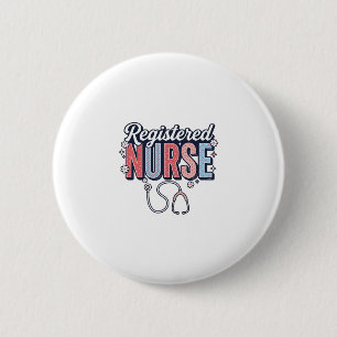 Altersgerechtes Krankenpfleger-Vektor-Shirt-Design Button