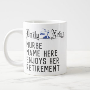 Altersgeschenk für eine Krankenschwester. Remüde N Jumbo-Tasse