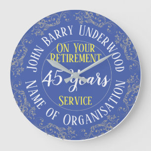 Altersgeschenk mit bestellten Jahren Große Wanduhr