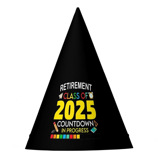 Altersklasse 2025 Countdown im Prozess Partyhütchen (Vorderseite)