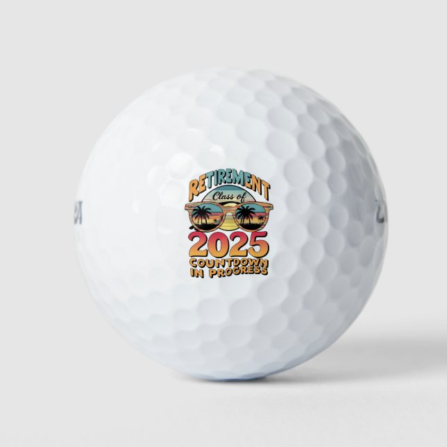 Altersklasse des laufenden Countdown 2025 Golfball (Vorderseite)