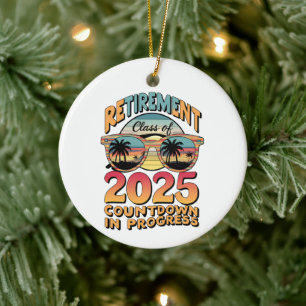 Altersklasse des laufenden Countdown 2025 Keramik Ornament