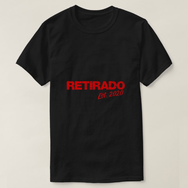 Altersrente 2020 Geschenke in spanischer Prämie T-Shirt (Design vorne)