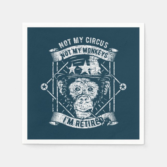 Altersversorgung Napkins Rentner Serviette (Vorderseite)