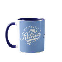 Altersvorsorge Geschenke. Fischer/Frau. Bearbeitba