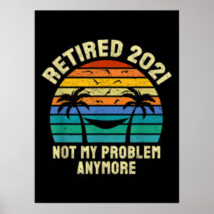 Altersvorsorge Geschenke Vintag erschöpft 2021 Poster