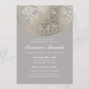 Altersvorsorge - Party Einladungen - Goldfolie