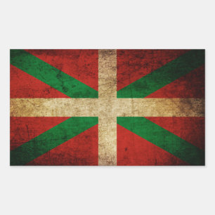 Altertümlicher Ikurriña Rechteckiger Aufkleber