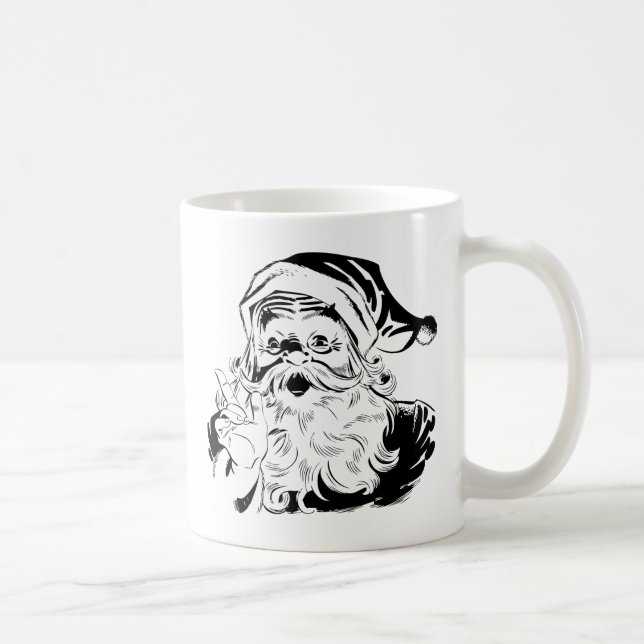 Altertümlicher Weihnachtsmann Kaffeetasse (Rechts)
