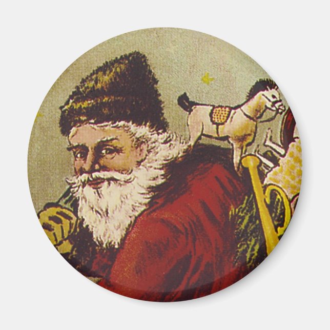 Altertümlicher Weihnachtsmann Magnet (Vorne)