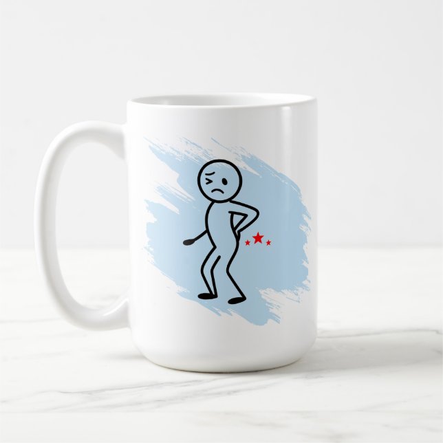 Alterungsbedingter Rückenschmerz Humor Benutzerdef Kaffeetasse (Links)