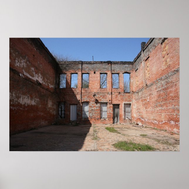 Altes abandoned Gebäude in Shendeport, Louisiana Poster (Vorne)