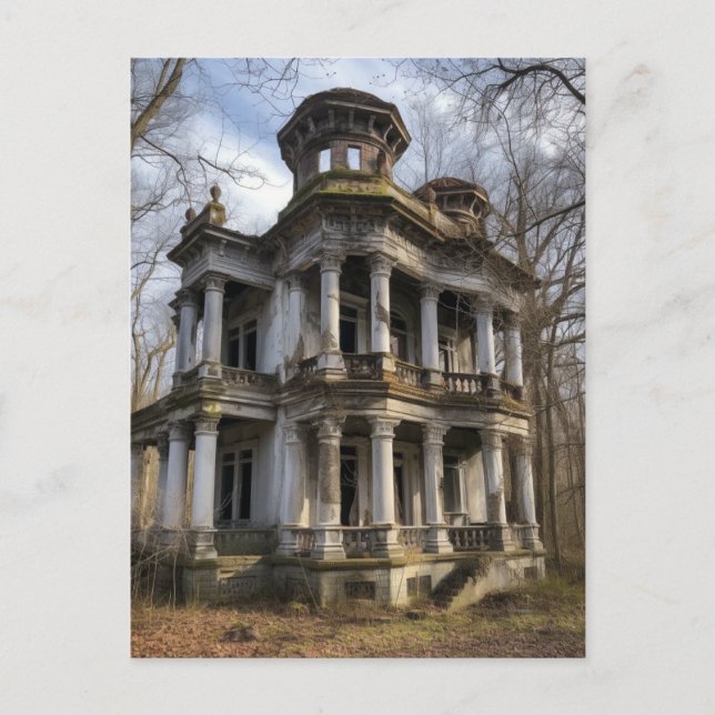 Altes, abandoned Rural Mansion Postkarte (Vorderseite)