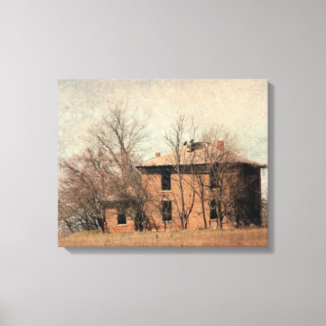 Altes Abandred House Leinwanddruck (Vorderseite)