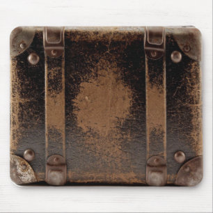 Altes abgenutztes Ledergepäck Mousepad