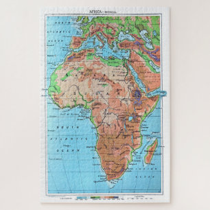 Altes Afrika. Restaurierte Vintage-Karte Puzzle