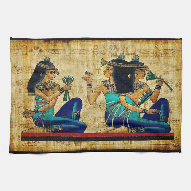 Altes Ägypten 6 Geschirrtuch (Horizontal)